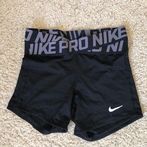 Black Nike pro shorts